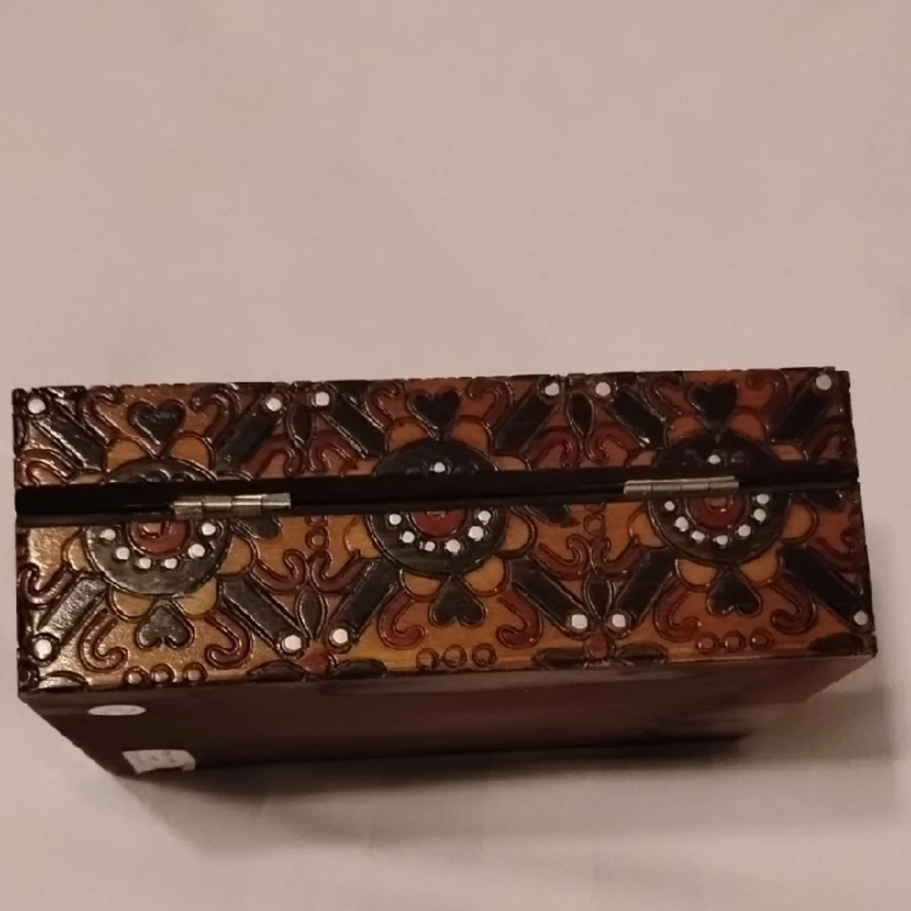 Hand Carved & Painted Wood Box, Made In Poland